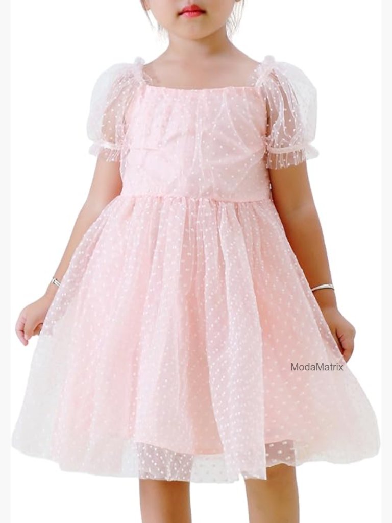 Toddler Girl Flower Tutu Dress Puff Sleeve Party Birthday